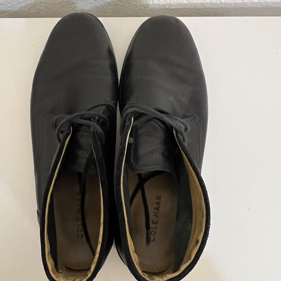 Cole Haan Mens Chukka Boots Size 12 M Black Leather - Picture 7 of 9